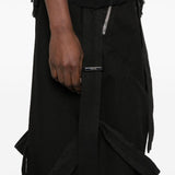 Shorts con cinghie in nero The Attico - donna 