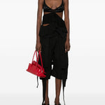 Shorts con cinghie in nero The Attico - donna 