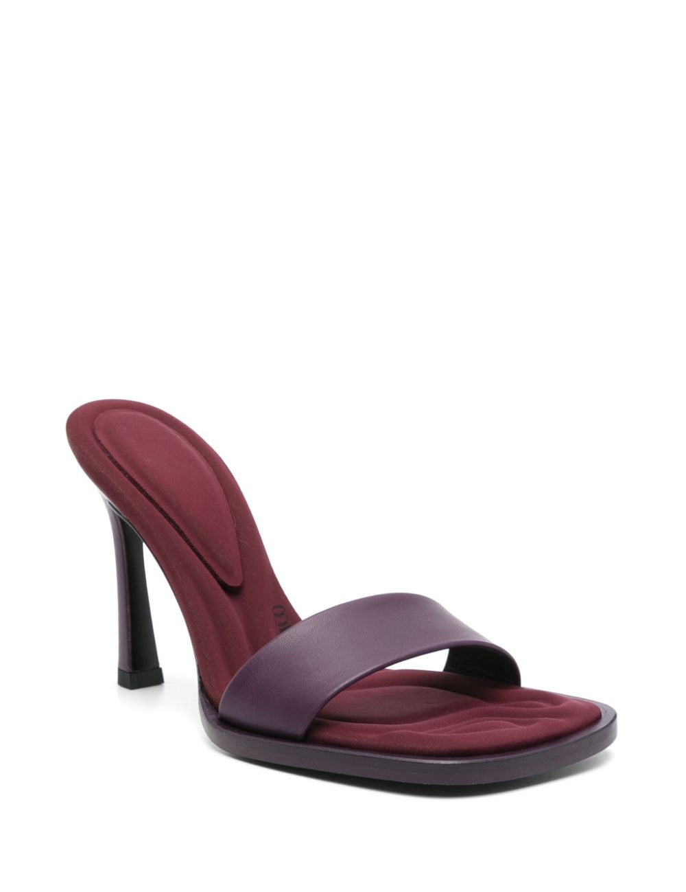 Mules in pelle con punta quadrata in viola The attico - donna 