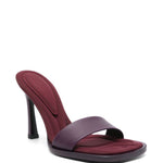 Mules in pelle con punta quadrata in viola The attico - donna 