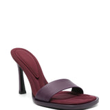 Mules in pelle con punta quadrata in viola The attico - donna 
