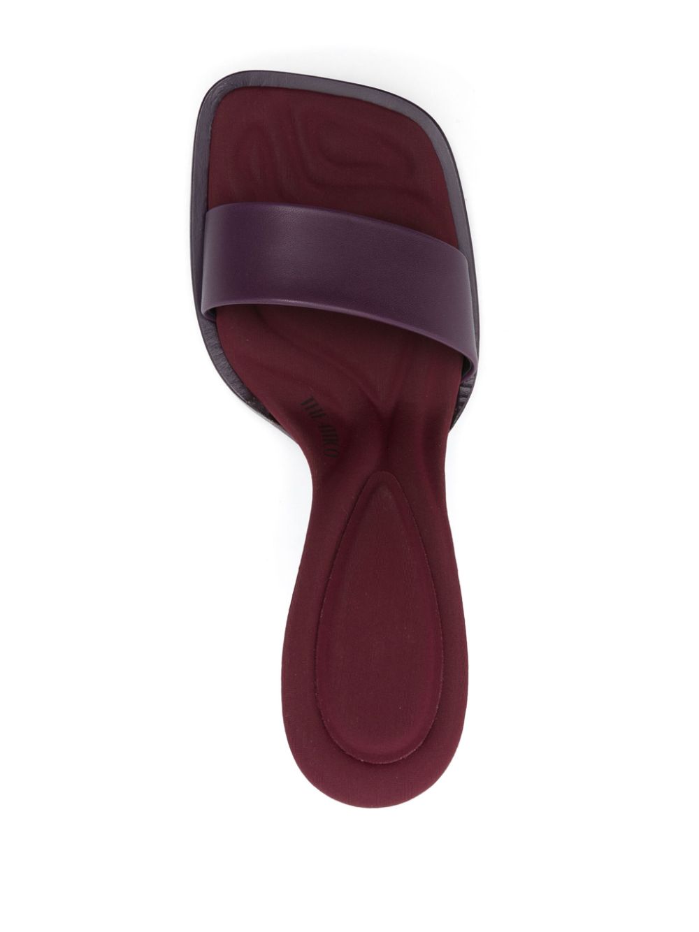 Mules in pelle con punta quadrata in viola The attico - donna 