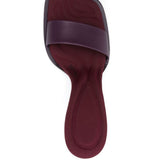 Mules in pelle con punta quadrata in viola The attico - donna 