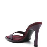 Mules in pelle con punta quadrata in viola The attico - donna 