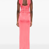 Abito da sera con scollo a cuore in rosa The new arrivals ilkyaz ozel - donna 