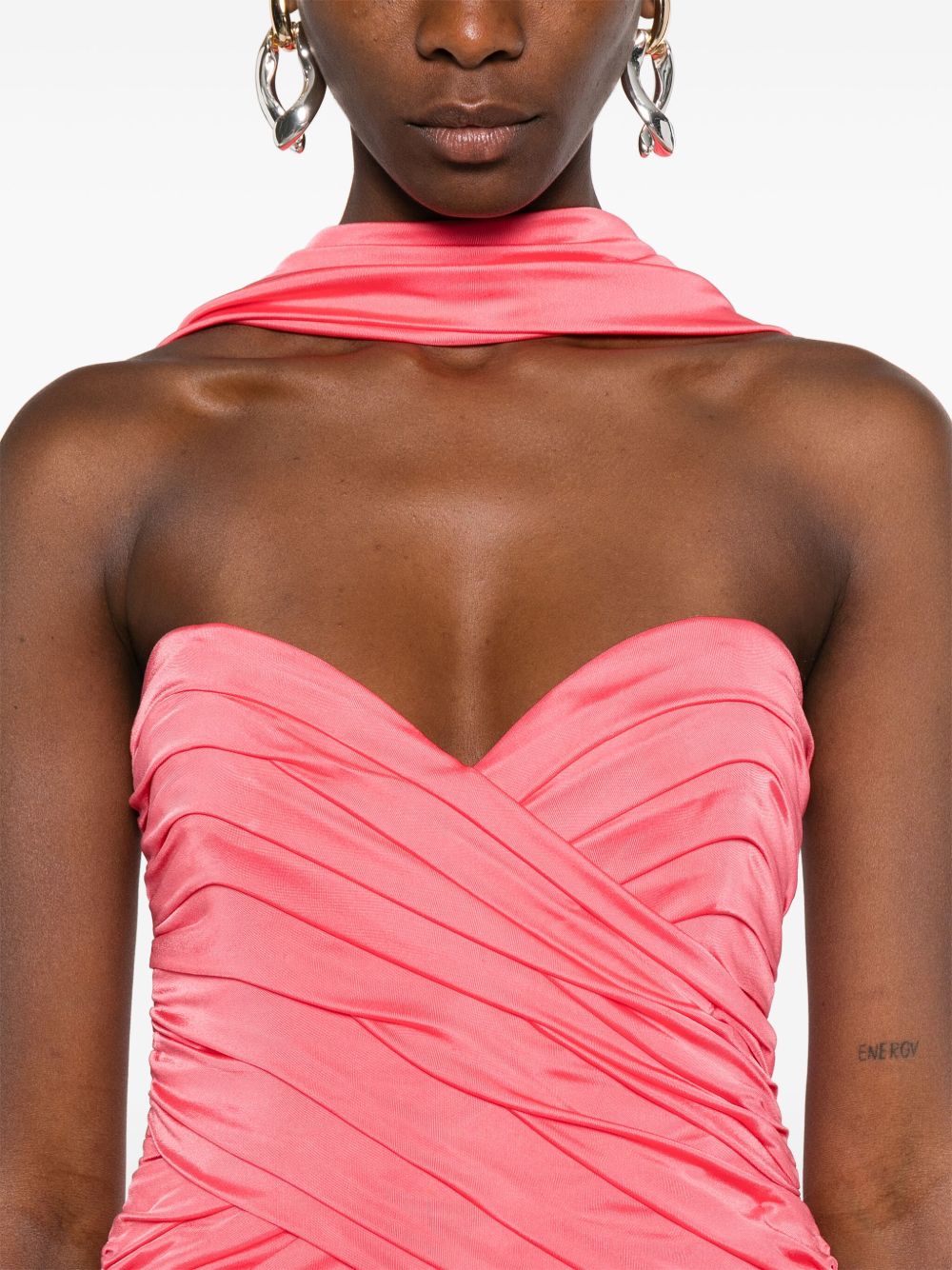 Abito da sera con scollo a cuore in rosa The new arrivals ilkyaz ozel - donna 