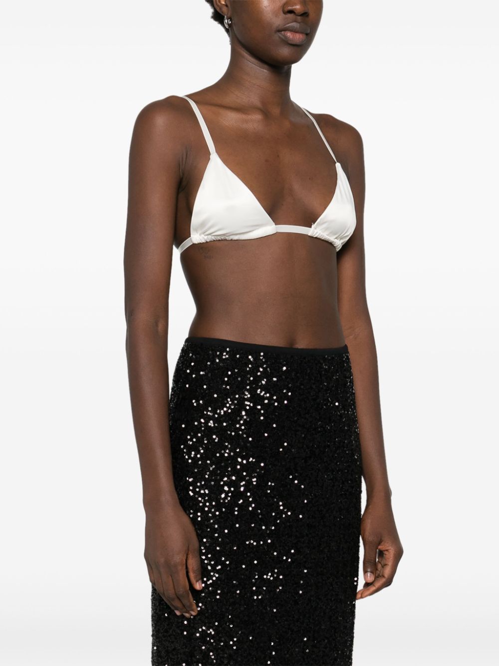 Bralette in raso in bianco latte Totame - donna 