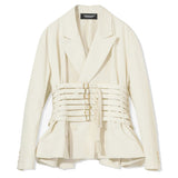 Giacca con cinturini in bianco Undercover - donna 