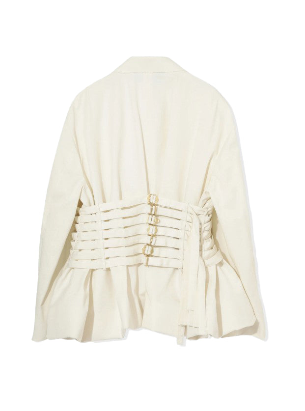 Giacca con cinturini in bianco Undercover - donna 