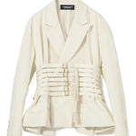 Giacca con cinturini in bianco Undercover - donna 