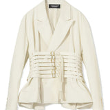 Giacca con cinturini in bianco Undercover - donna 