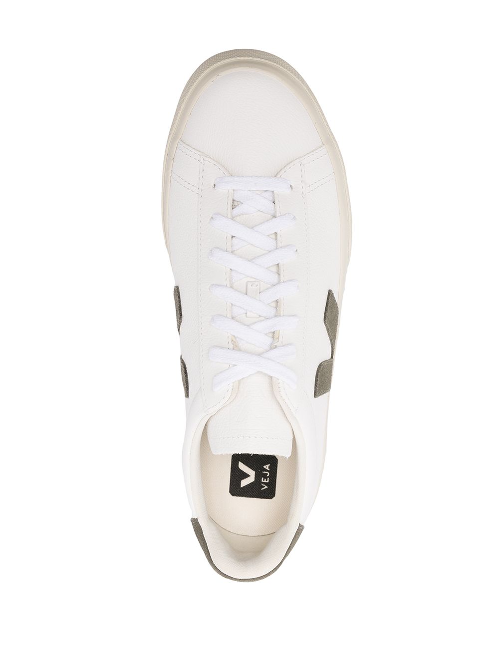 Sneakers basse campo in bianco e verde Veja - donna 