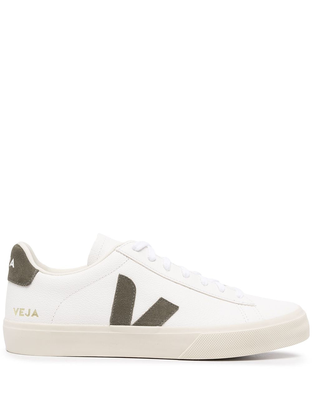 Sneakers basse campo in bianco e verde Veja - donna 