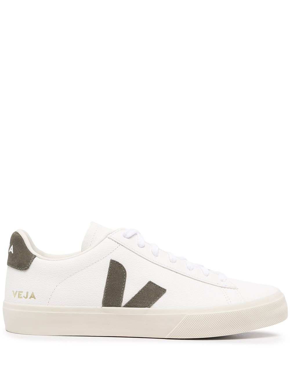 Sneakers basse campo in bianco e verde Veja - donna 