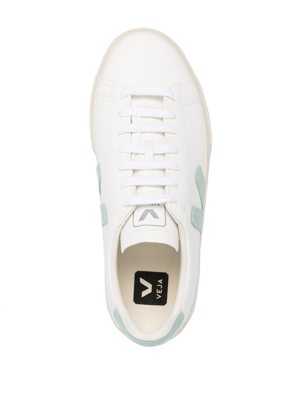 Sneakers basse campo in bianco e verde Veja - donna 