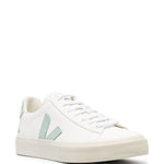 Sneakers basse campo in bianco e verde Veja - donna 