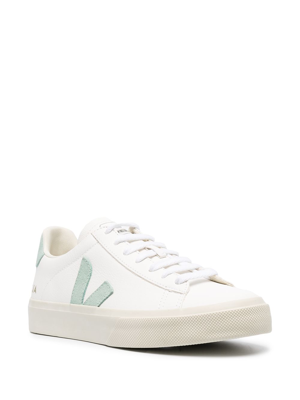 Sneakers basse campo in bianco e verde Veja - donna 