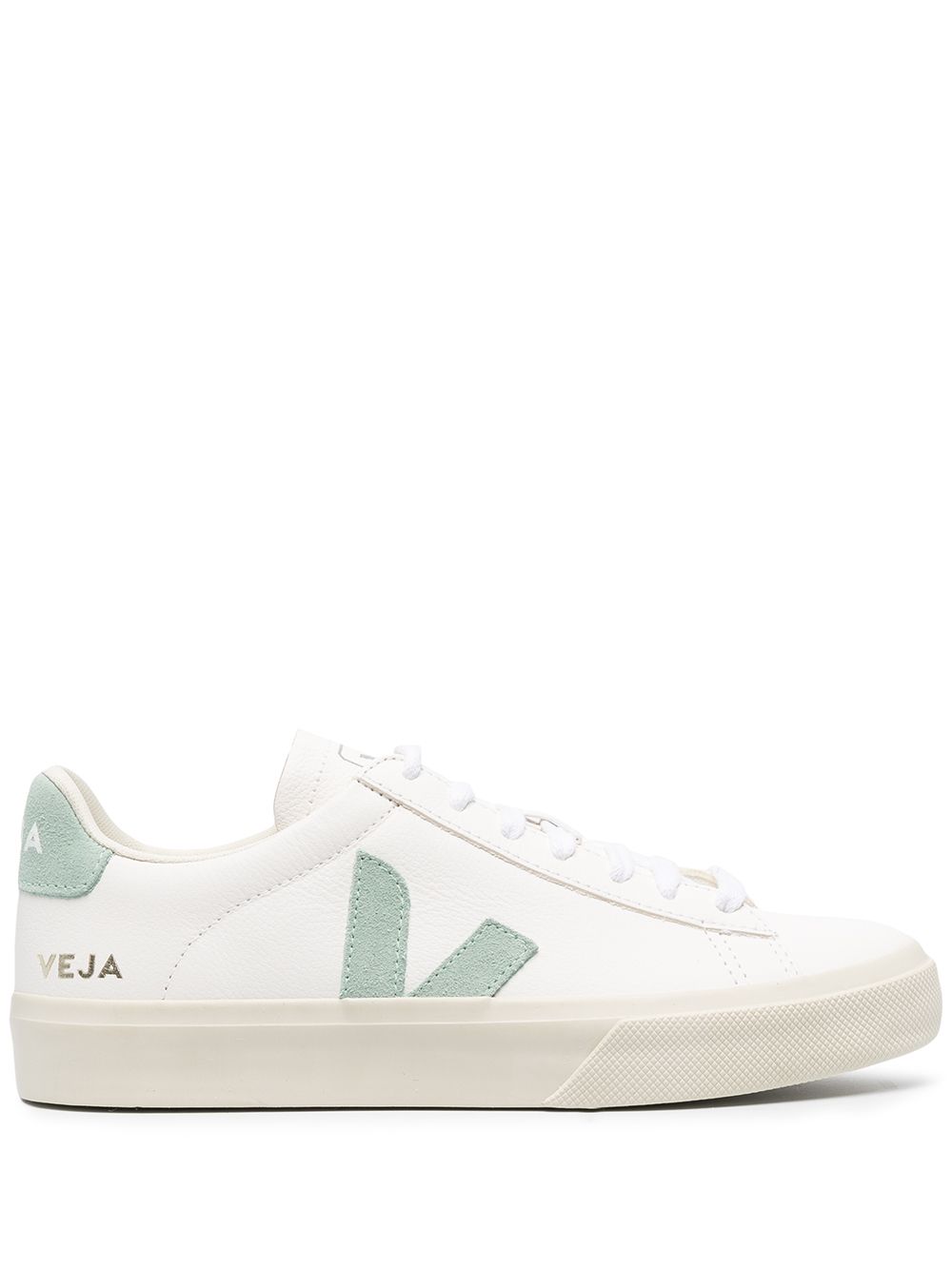 Sneakers basse campo in bianco e verde Veja - donna 