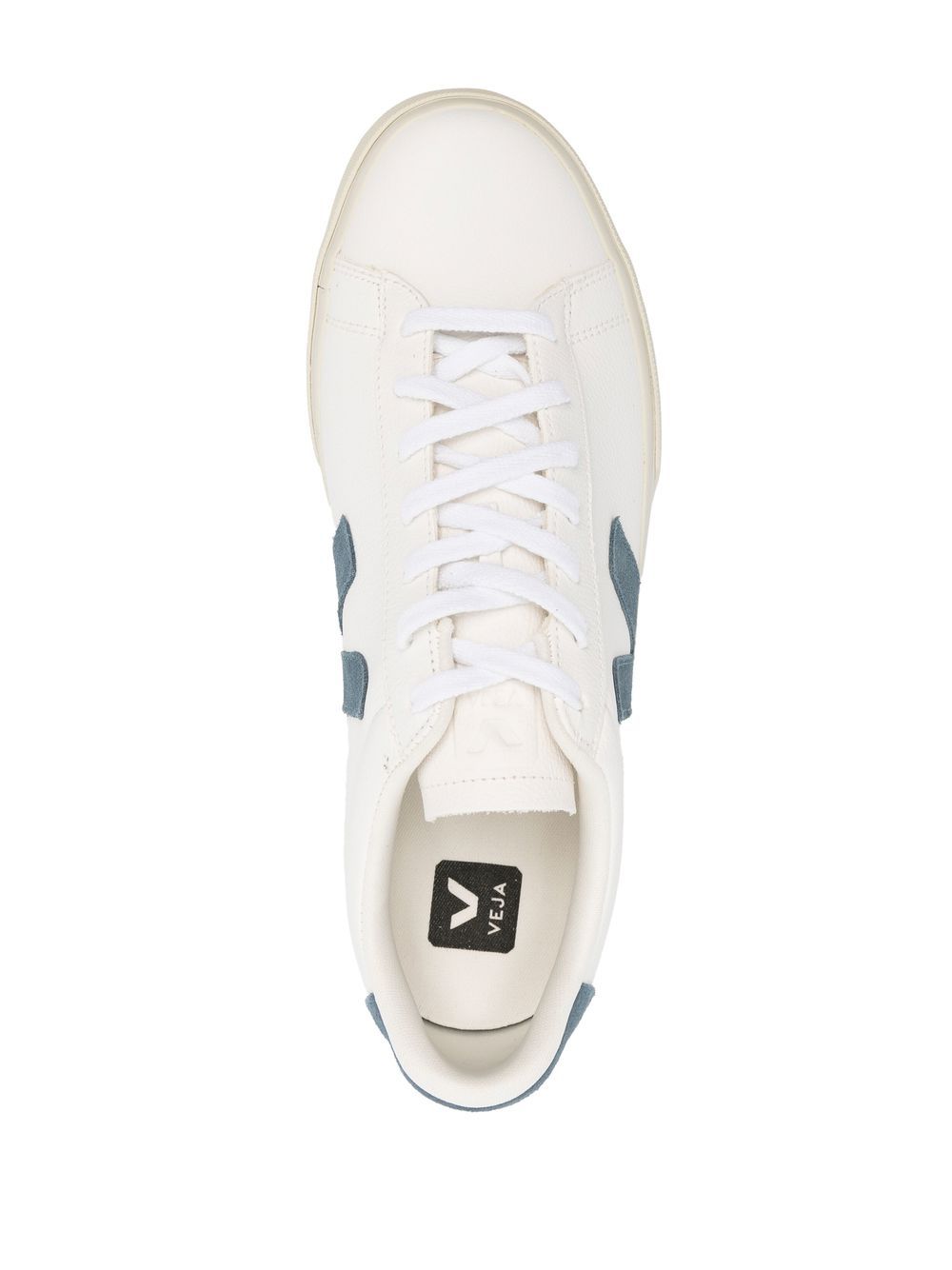 Sneakers basse campo in bianco e blu - VEJA uomo 
