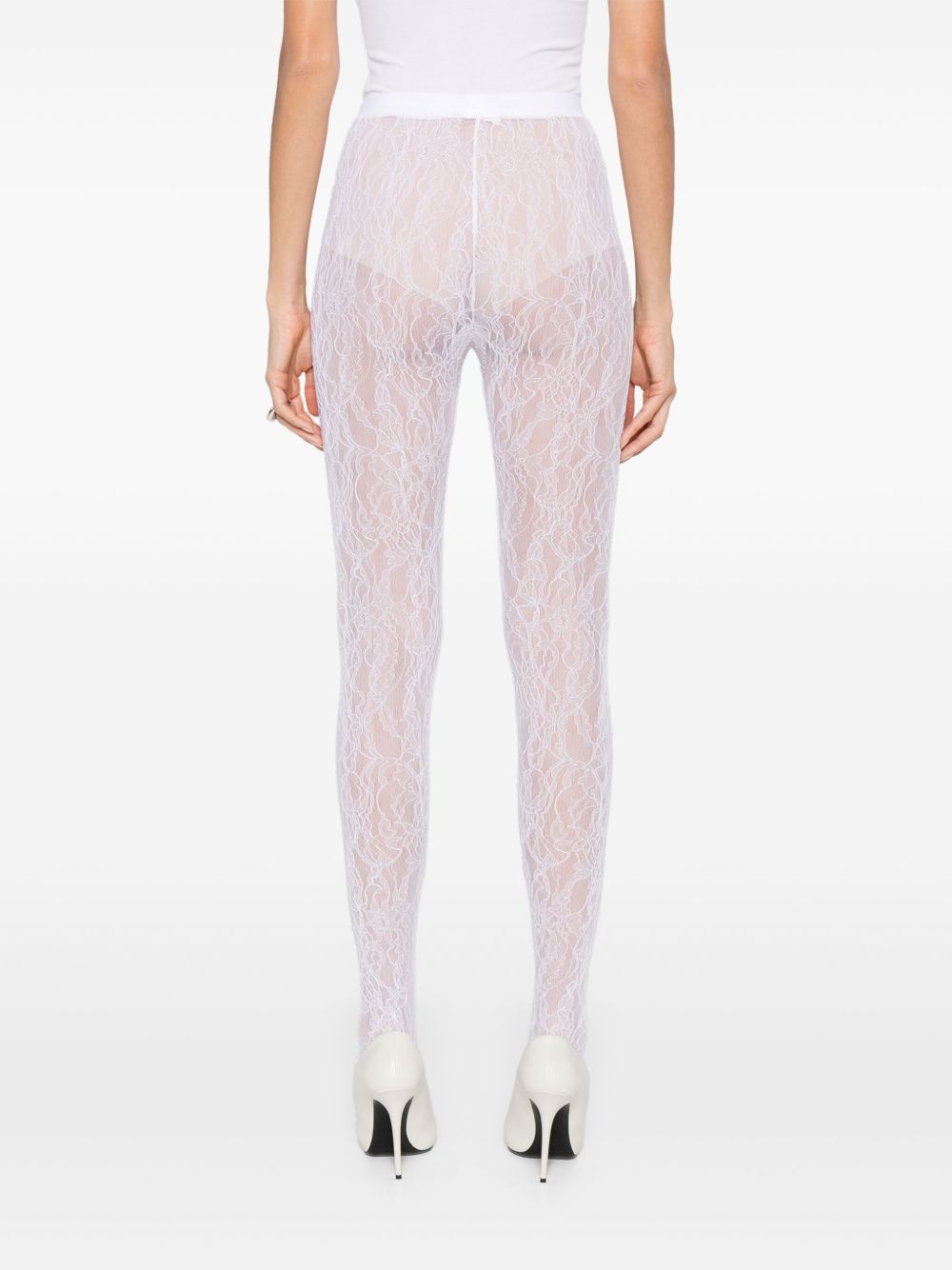 Leggings in pizzo in bianco Wardrobe.NYC - donna 