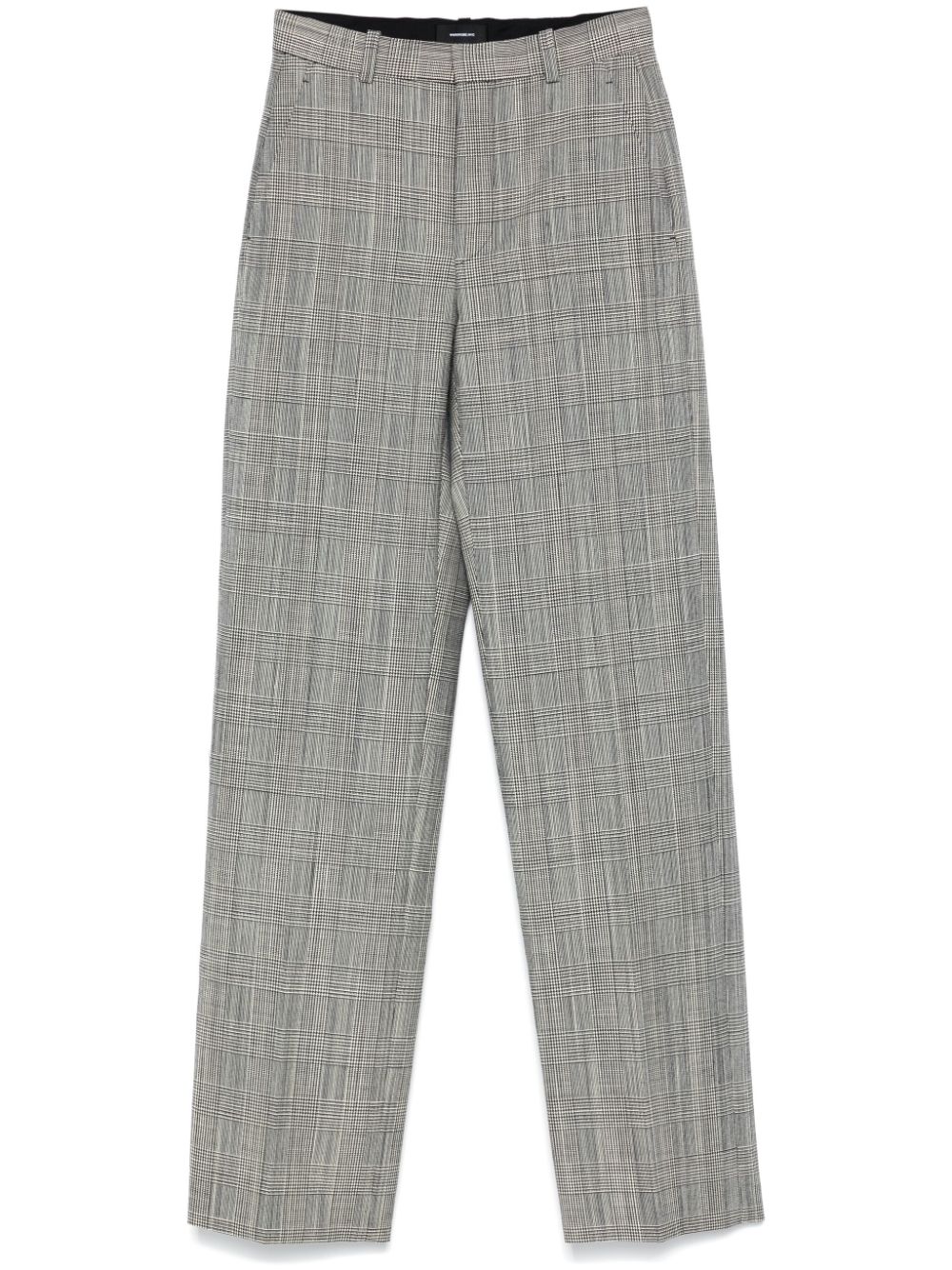 Pantaloni dritti a quadri in grigio Wardrobe.Nyc - donna 