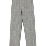 Pantaloni dritti a quadri in grigio Wardrobe.Nyc - donna 