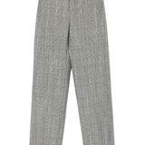 Pantaloni dritti a quadri in grigio Wardrobe.Nyc - donna 