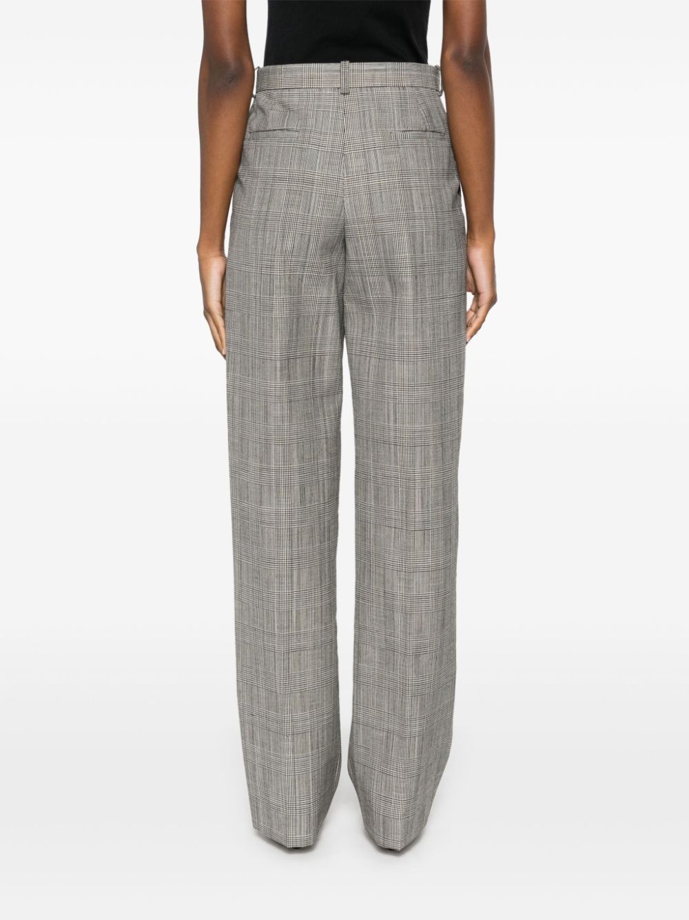Pantaloni dritti a quadri in grigio Wardrobe.Nyc - donna 
