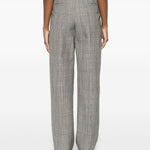 Pantaloni dritti a quadri in grigio Wardrobe.Nyc - donna 