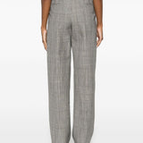 Pantaloni dritti a quadri in grigio Wardrobe.Nyc - donna 