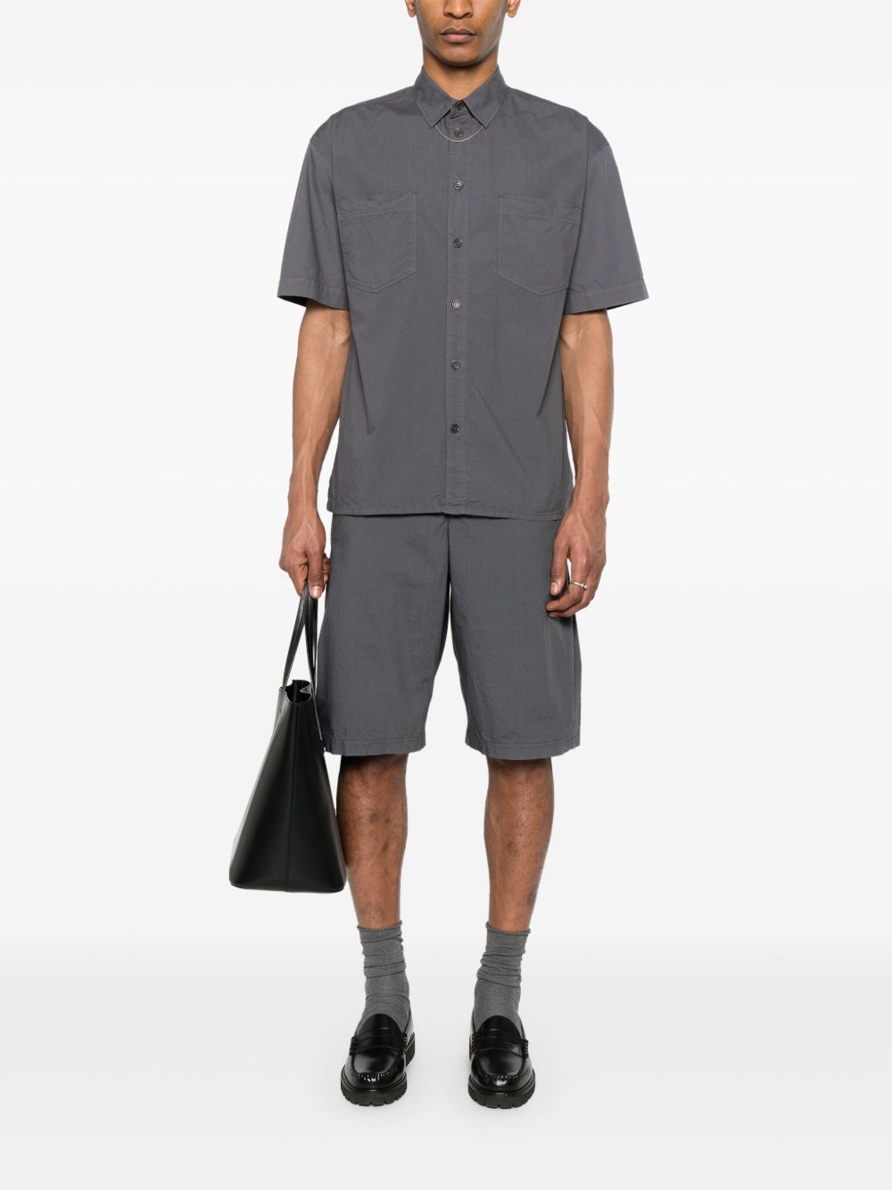 Bermuda twisted in grigio medio YMC - uomo 