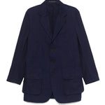 Giacca monopetto in blu Yohji Yamamoto - uomo 