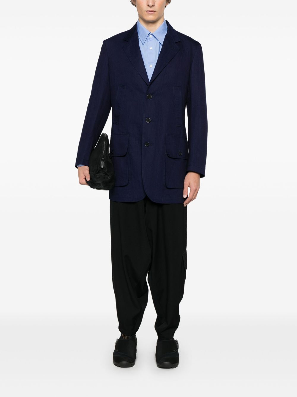 Giacca monopetto in blu Yohji Yamamoto - uomo 