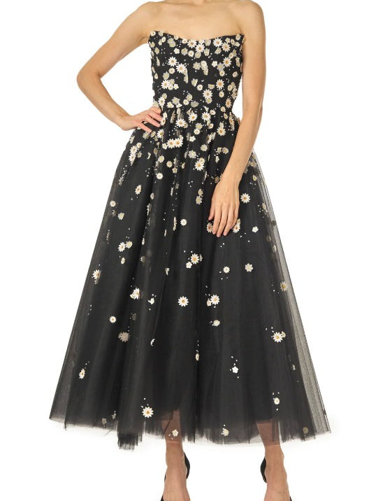 Abito midi in tulle daisy Monique Lhuillier - donna 