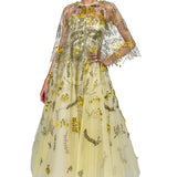 Coprispalle in tulle ricamato Monique Lhuillier - donna 