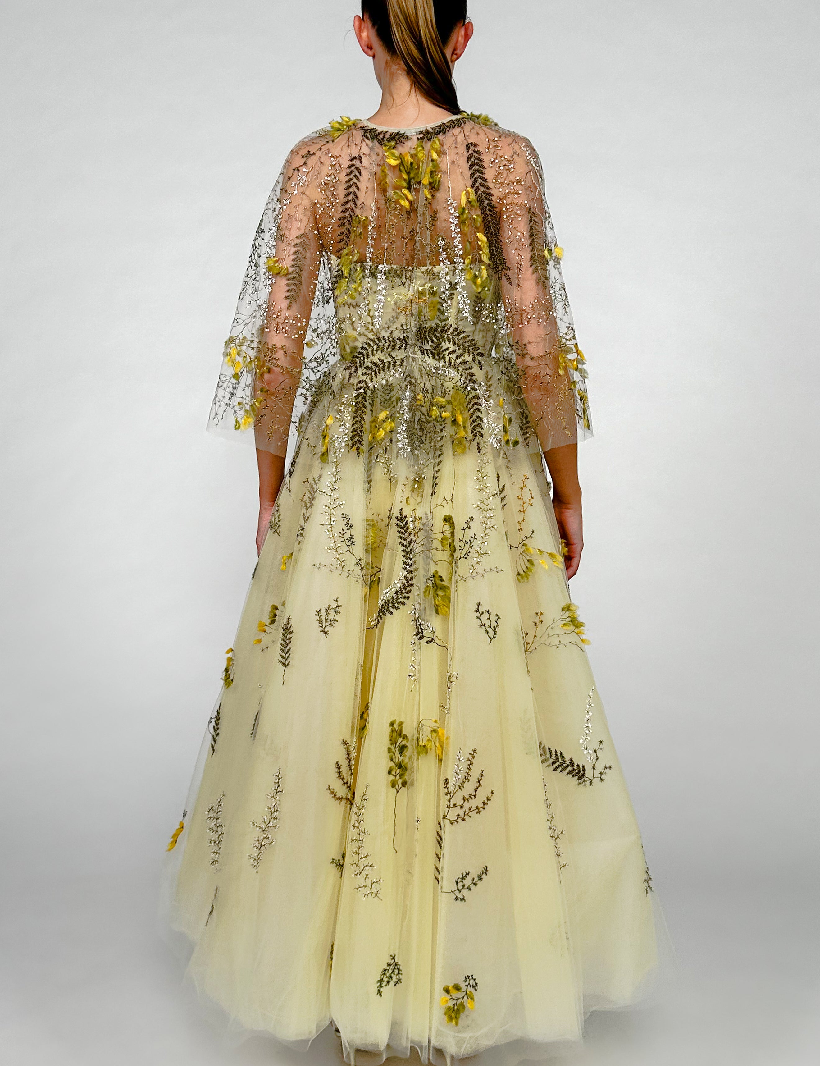 Coprispalle in tulle ricamato Monique Lhuillier - donna 