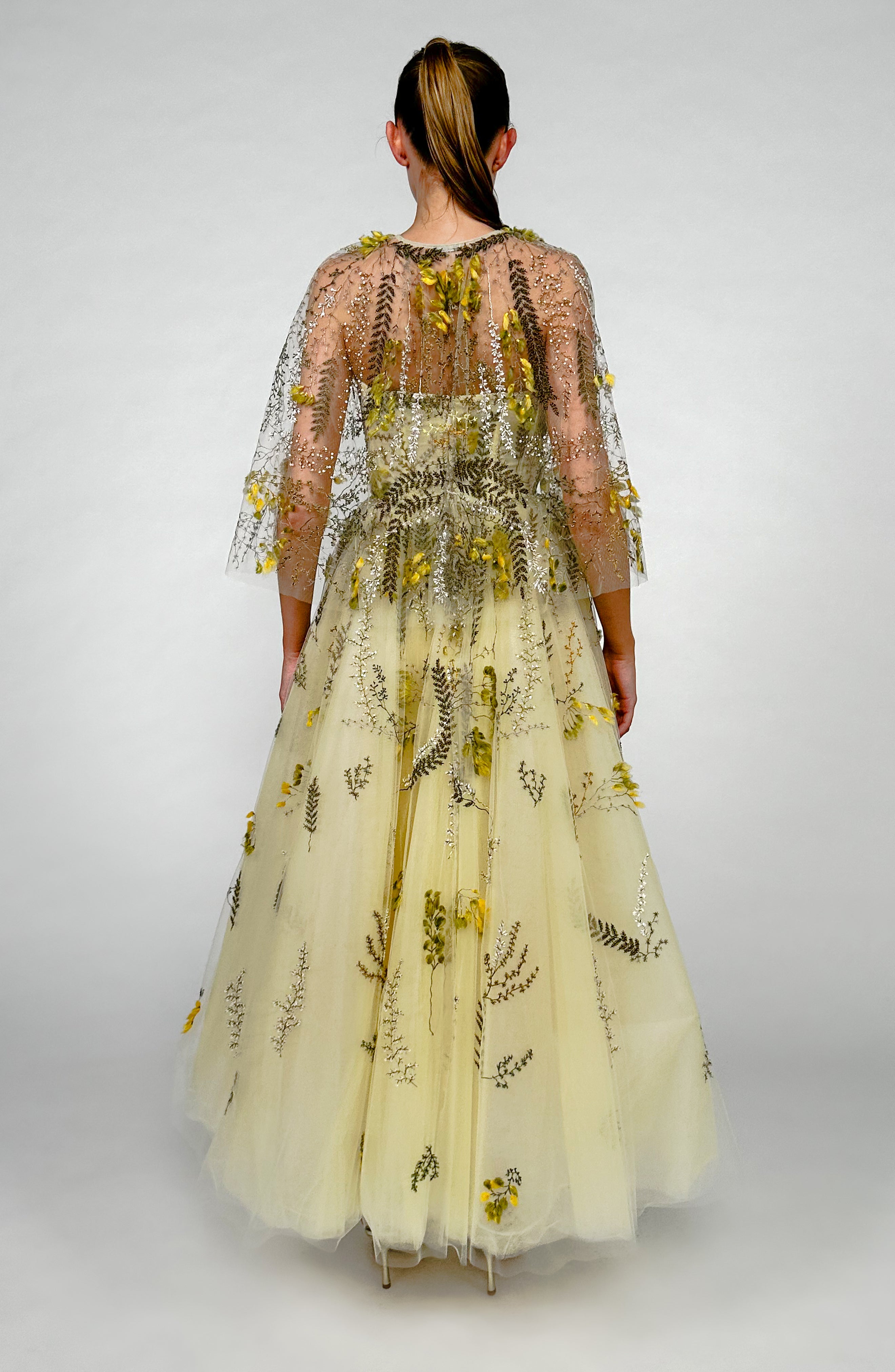 Coprispalle in tulle ricamato Monique Lhuillier - donna 
