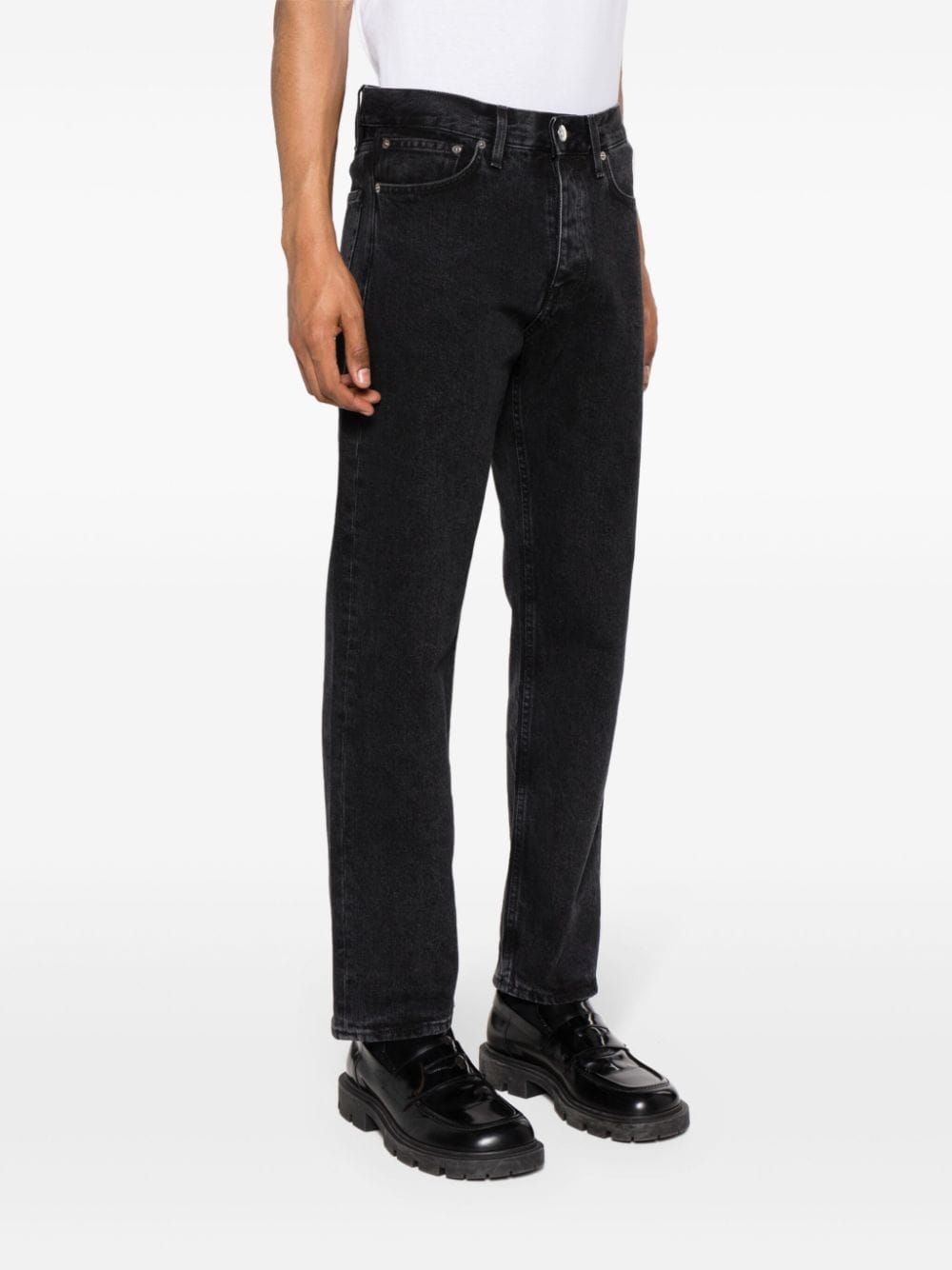 Jeans ampi a vita media in nero Sunflower - uomo 