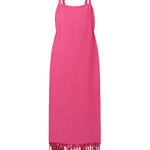 Abito palermo con frange in rosa Taller Marmo -donna 
