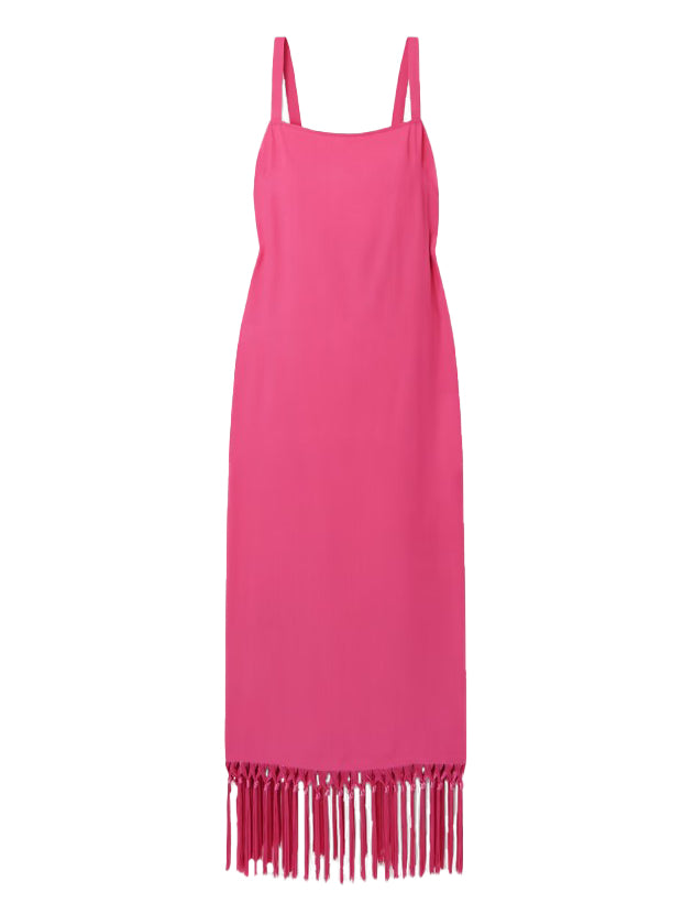 Abito palermo con frange in rosa Taller Marmo -donna 