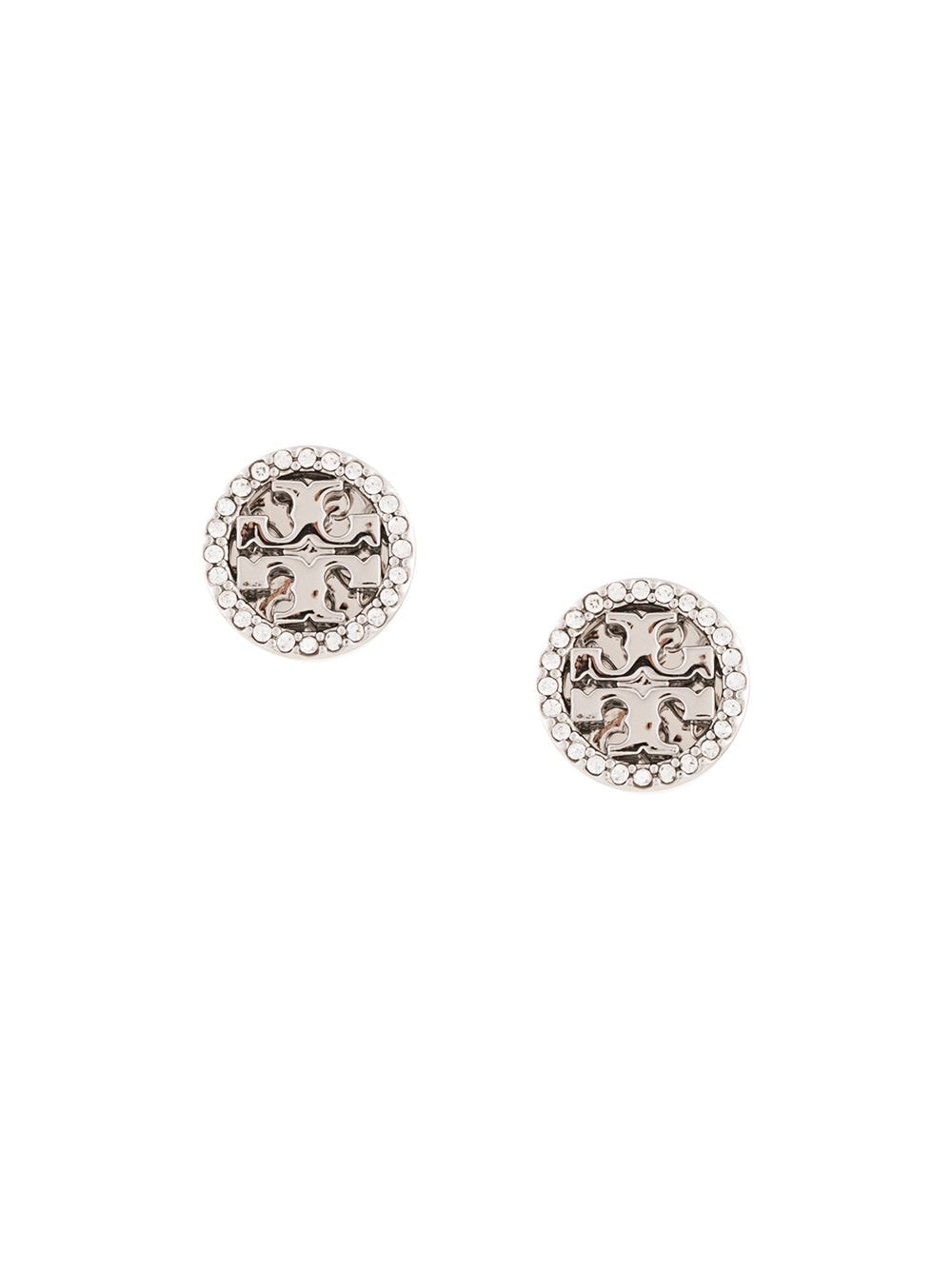 Orecchini a bottone con logo in argento TORY BURCH - donna 