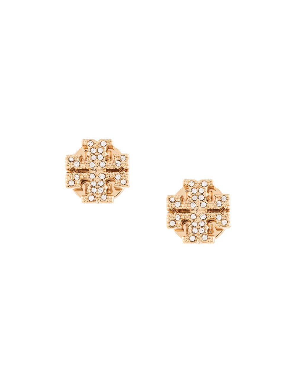 Orecchini a bottone con logo in oro Tory Burch -  donna 