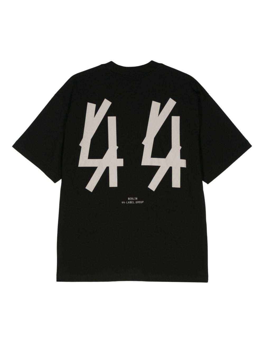T-shirt Classic con ricamo logo in nero di 44 LABEL GROUP - uomo 