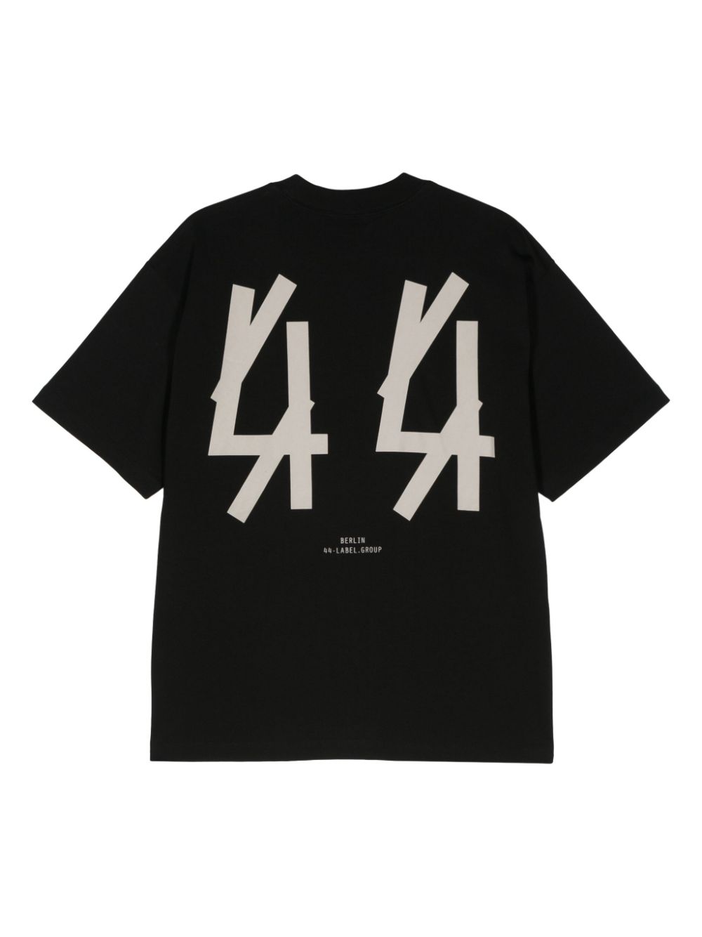 T-shirt Classic con ricamo logo in nero di 44 LABEL GROUP - uomo 