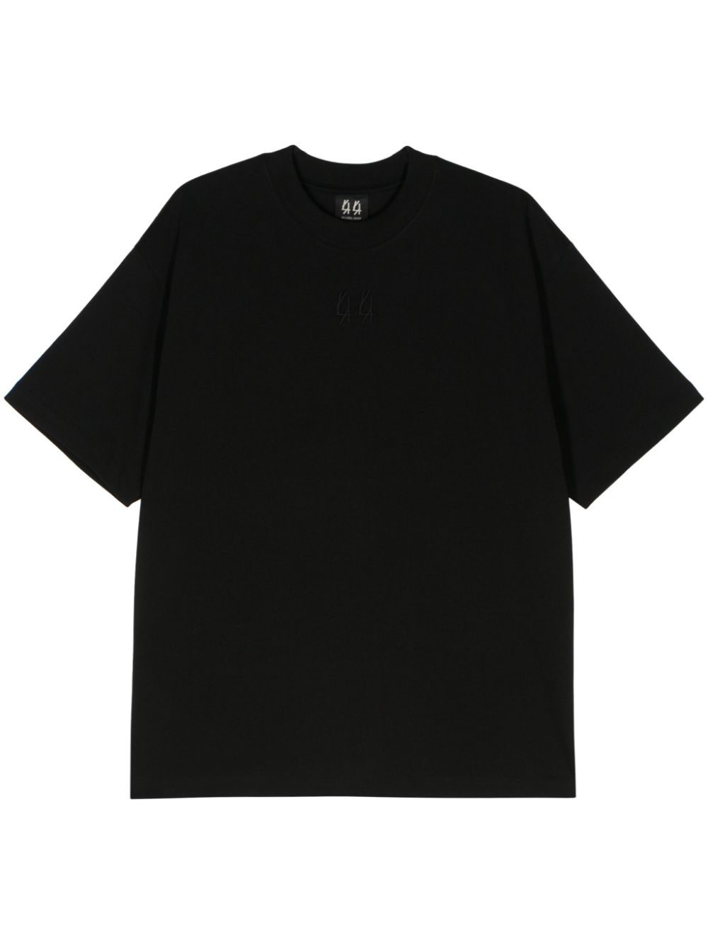 T-shirt Classic con ricamo logo in nero di 44 LABEL GROUP - uomo 