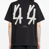 T-shirt con stampa grafica in nero 44 label group - uomo 