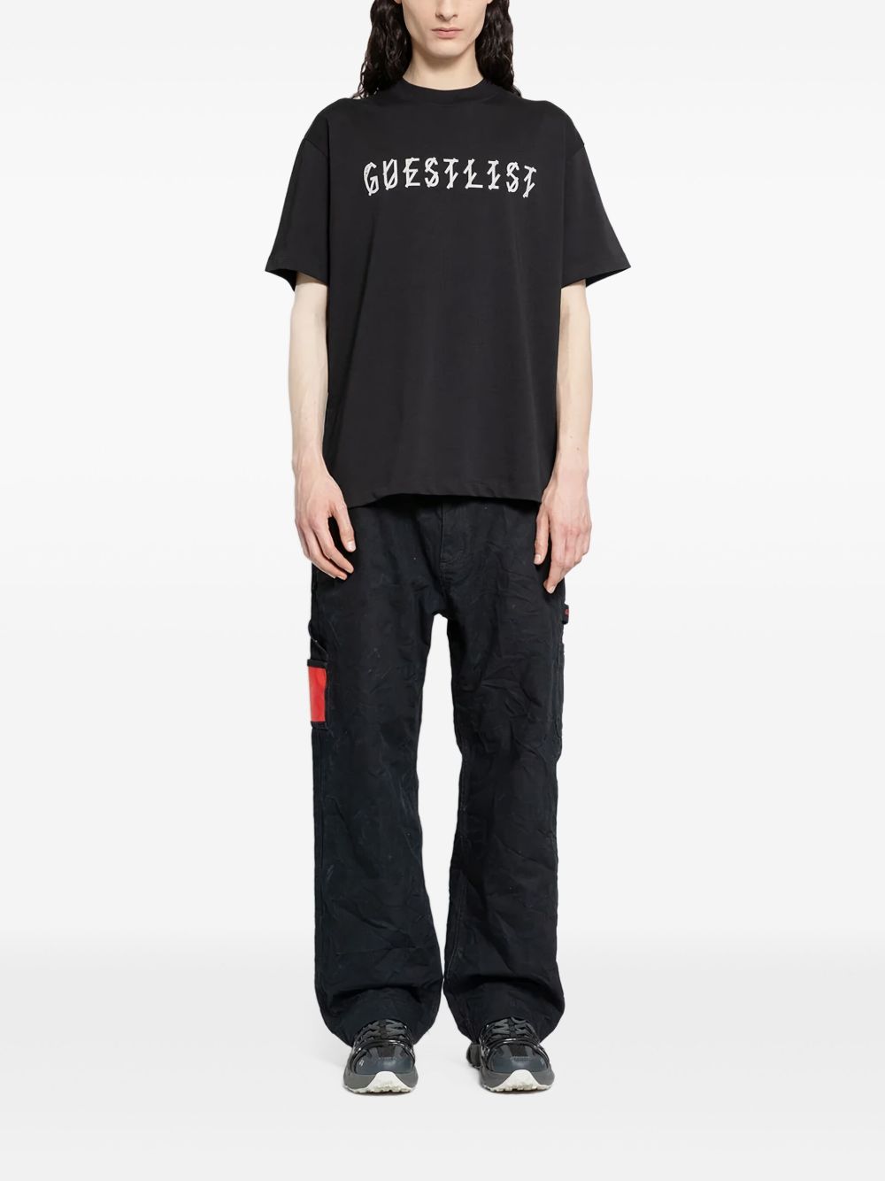 T-shirt con stampa grafica in nero 44 label group - uomo 