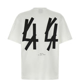T-shirt con stampa grafica in bianco 44 label group - uomo 
