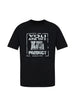 T-shirt con stampa grafica in nero 44 label group - uomo