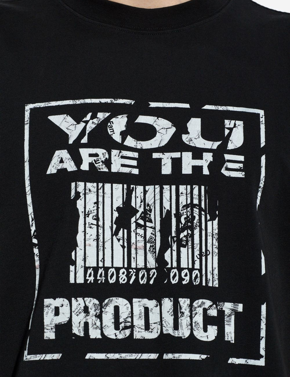 T-shirt con stampa grafica in nero 44 label group - uomo 